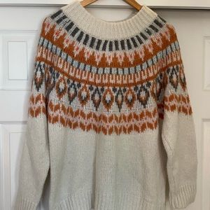 Cream multicolored aerie sweater